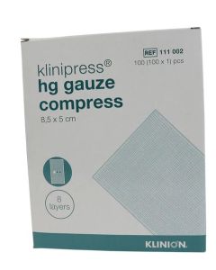 Klinion gaaskompres steriel 8,5x5cm 100st