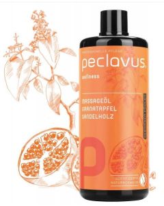Peclavus granaatappel/sandelhout wellness massage olie 500ml
