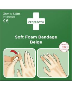 Cederroth soft foam pleister 3cm x 4,5m