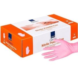 Abena Nitril Handschoenen Roze Cat III Poedervrij